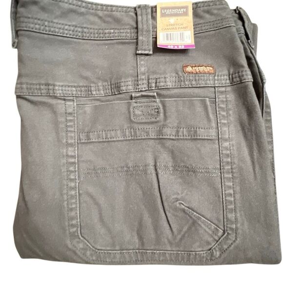 LEGENDARY OUTFITTERS Pants Men's Canvas 40X32 Gray Straight Leg Stretch NWT - Picture 1 of 9